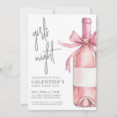 Meidenavond Roze Galentine's Dag Kaart (Voorkant)