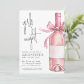 Meidenavond Roze Galentine's Dag Kaart (Staand voorkant)