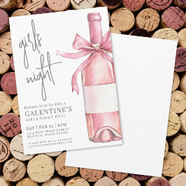 Meidenavond Roze Galentine's Dag Kaart