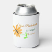 Meidenavond vier de naam datum plaats zonnebloem blikjeskoeler (Blikje Voorkant)