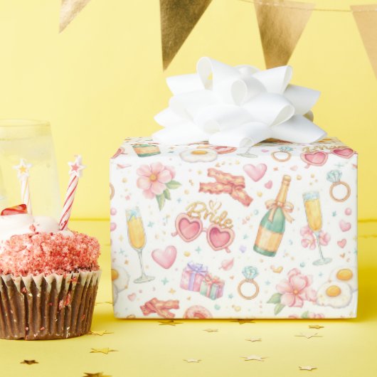 Meidenavond – Watercolor Feest Design Cadeaupapier (Verjaardagsfeest)