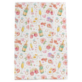 Meidenavond – Watercolor Feest Design Medium Cadeauzakje (Achterkant)