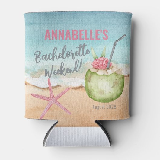 Meidenavond Weekend Mooie Strand Blikjeskoeler (Voorkant)