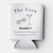 Meidenavondfeest Crew Strand Blikjeskoeler (Voorkant)