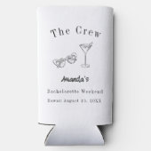 Meidenavondfeest Crew Strand Seltzer Blikjeskoeler (Achterkant)