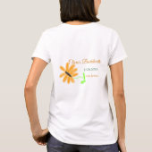 Meidenavondfeest voeg naam datum plaats zonnebloem t-shirt (Achterkant)