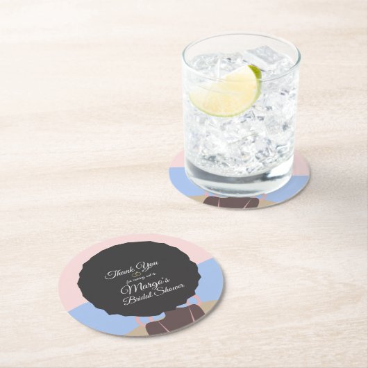 Meidenavondstrand Bruidsmeisjesfeestje    Ronde Kartonnen Onderzetter (Insitu)