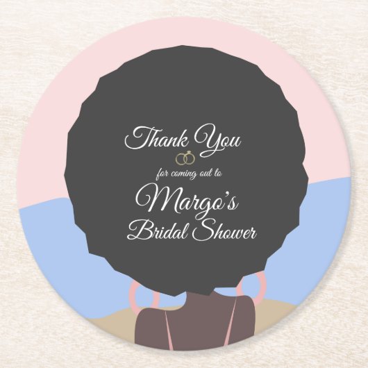 Meidenavondstrand Bruidsmeisjesfeestje    Ronde Kartonnen Onderzetter (Voorkant)