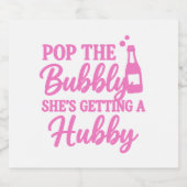 Meidenavood feest roze bubbels sparkling wijnetiket (Enkel label)