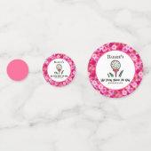 Meidenavooravond Bruidsfeest Golf Roze Bloemen Confetti (Achterkanten)