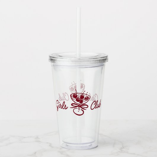 Meidenclub Acryl Drinkbeker (Voorkant)