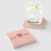 Meidenclub Stenen Onderzetter (Zijkant)