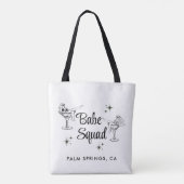 Meidenclub witte vrijgezellenfeest tote bag (Achterkant)