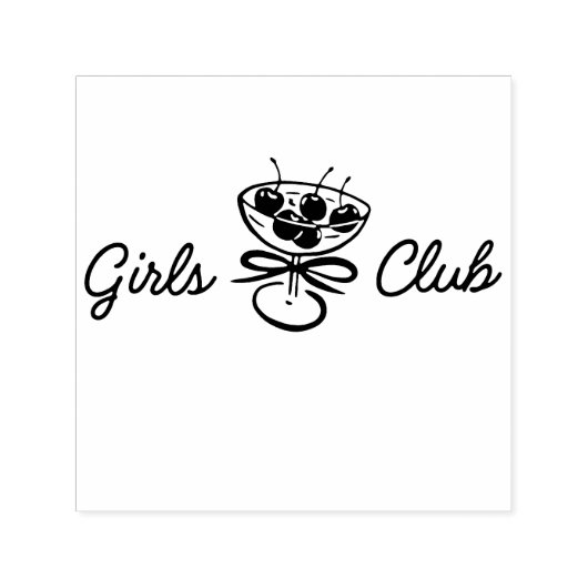 Meidenclub Zelfinktende Stempel (Design)