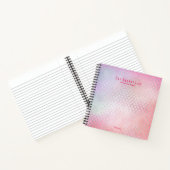 Meidenglam EMMERLIJST Roze Glitters Op Maat Gemaak Notitieboek (Binnen)