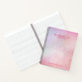 Meidenglam EMMERLIJST Roze Glitters Op Maat Notitieboek (Binnen)