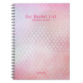 Meidenglam EMMERLIJST Roze Glitters Op Maat Notitieboek (Voorkant)