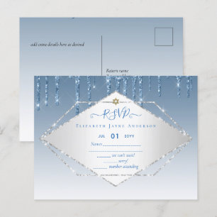 Meidenglinsterende BAT MITVAH RSVP Briefkaart