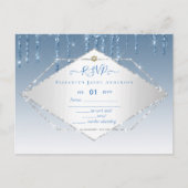 Meidenglinsterende BAT MITVAH RSVP Briefkaart (Voorkant)