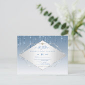 Meidenglinsterende BAT MITVAH RSVP Briefkaart (Staand voorkant)