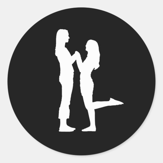 Meidenliefde - ronde sticker (Voorkant)
