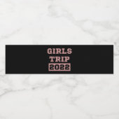 Meidenreis 2022 Meiden Weekend Uitstap Vakantie Waterfles Etiket (Enkel label)