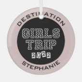 Meidenreis 2022 Meisjes Weekend Vakantie Uitstapje Glas Ornament (Voorkant)
