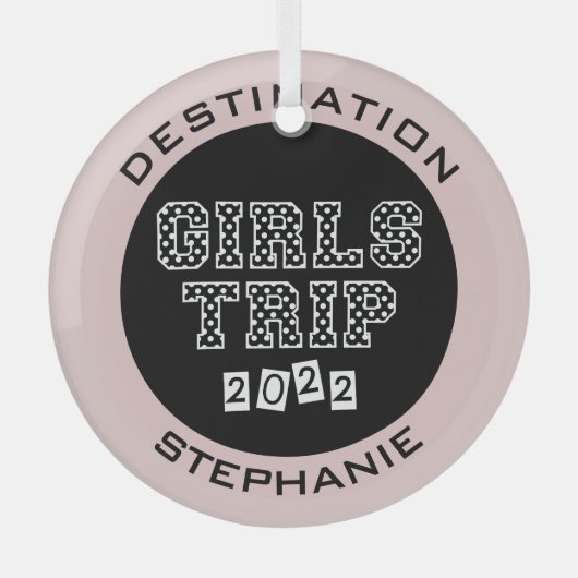 Meidenreis 2022 Meisjes Weekend Vakantie Uitstapje Glas Ornament (Voorkant)