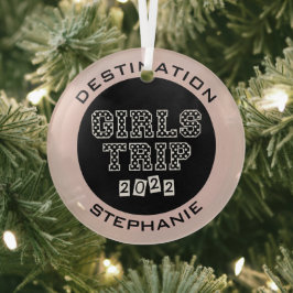 Meidenreis 2022 Meisjes Weekend Vakantie Uitstapje Glas Ornament