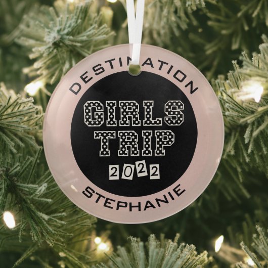 Meidenreis 2022 Meisjes Weekend Vakantie Uitstapje Glas Ornament (Insitu)