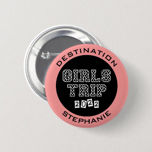 Meidenreis 2022 Meisjes Weekend Vakantie Uitstapje Ronde Button 5,7 Cm (Voorkant /achterkant)