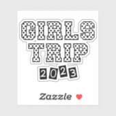 Meidenreis 2023 Meisjes Weekend Vakantie Sticker (Vel)