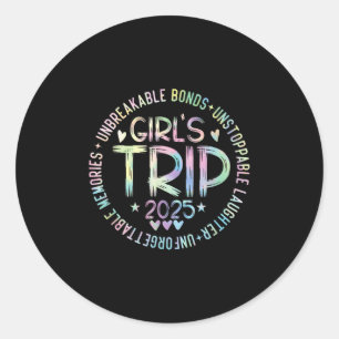 Meidenreis 2025 Vrouwen Weekend Vakantie Matching Ronde Sticker