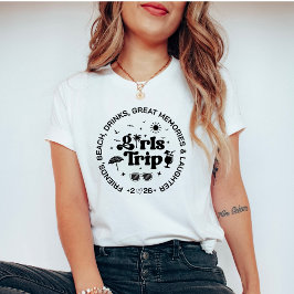 Meidenreis 2026 – Aangepaste vriendinnen strandvak T-shirt