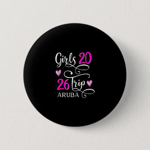 Meidenreis 2026 Aruby Vakantie Strand Cruise Groep Ronde Button 5,7 Cm