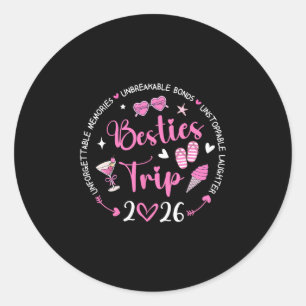 Meidenreis 2026 Vrouwen Weekend Zomer Vakantie Str Ronde Sticker