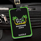 Meidenreis Bahama's Vakantie Caribisch Eiland Bagagelabel