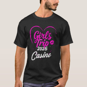 Meidenreis Casino 2026 Vakantie Weekend Verjaardag T-shirt