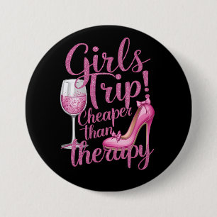 Meidenreis Goedkoper Dan Therapie Weekend Wijn Fee Ronde Button 7,6 Cm