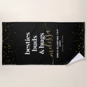 Meidenreis Kamperen Glamping Persoonlijke Naam Strandlaken (Voorkant)