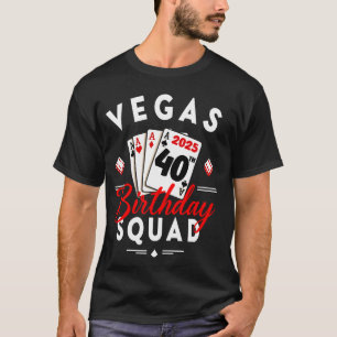 Meidenreis Las Vegas 2025 Mijn 40e Verjaardag in V T-shirt