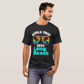 Meidenreis Long Beach 2025 Vrouwen Weekend Verjaar T-shirt (Voorkant volledig)