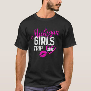 Meidenreis Michigan 2025 Vakantie Weekend Verjaard T-shirt