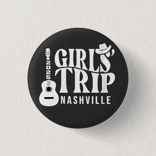 Meidenreis Nashville 2025 Vakantie Zomer  Ronde Button 3,2 Cm (Voorkant)