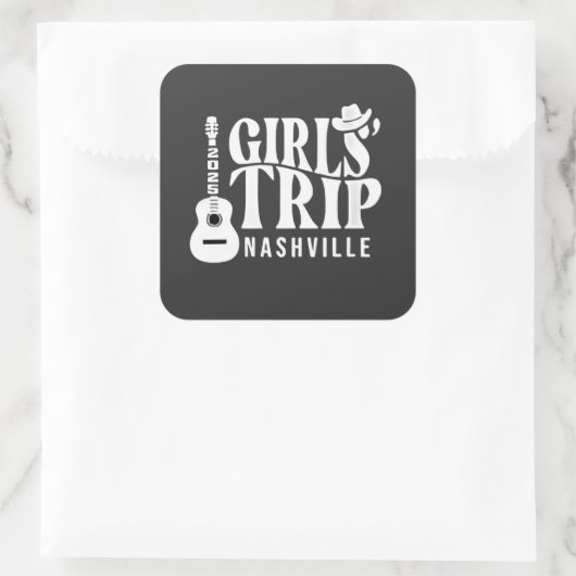 Meidenreis Nashville 2025 Vakantie Zomer  Vierkante Sticker (Tas)
