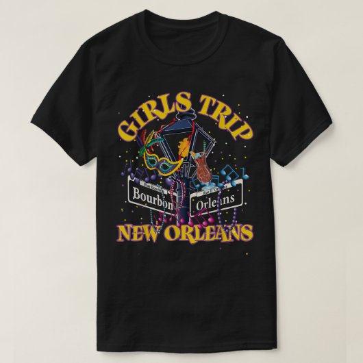 Meidenreis New Orleans Bruidsmeisje Bachelorette-f T-shirt (Design voorkant)