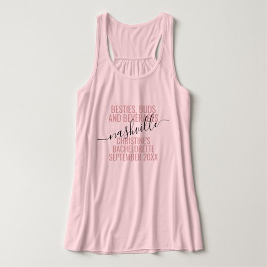 Meidenreis Persoonlijke Bestemming Beste Vriendinn Tanktop (Design voorkant)