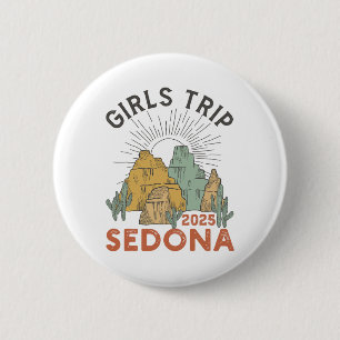Meidenreis Sedona 2025 Zomer Vakantie Dames Week Ronde Button 5,7 Cm