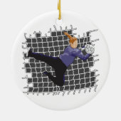 meidenvoetbalsport keramisch ornament (Achterkant)