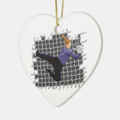 meidenvoetbalsport keramisch ornament (Links)